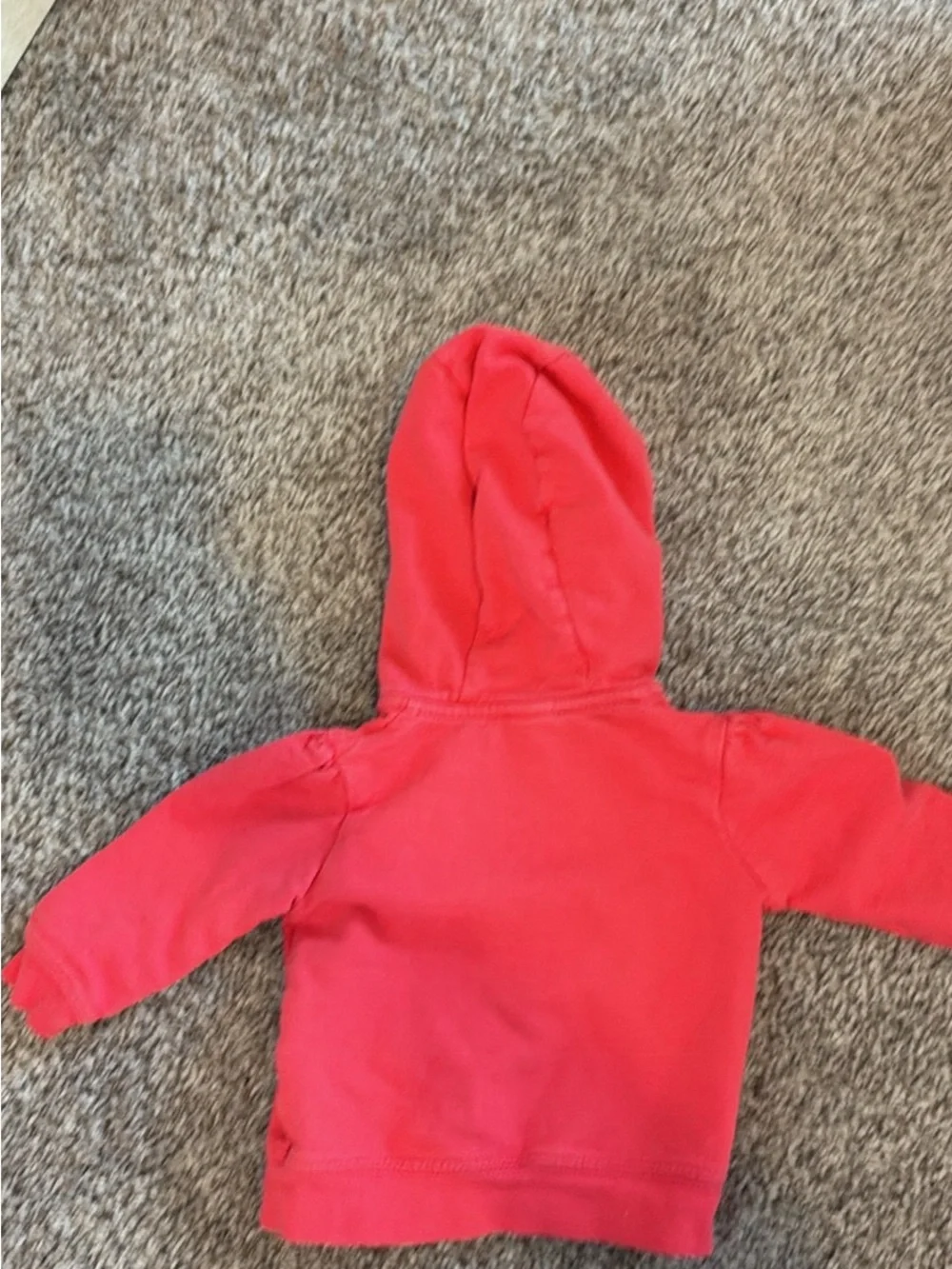 Carter's Coral Pink Hooded Zip Jacket with Navy Lined Hood